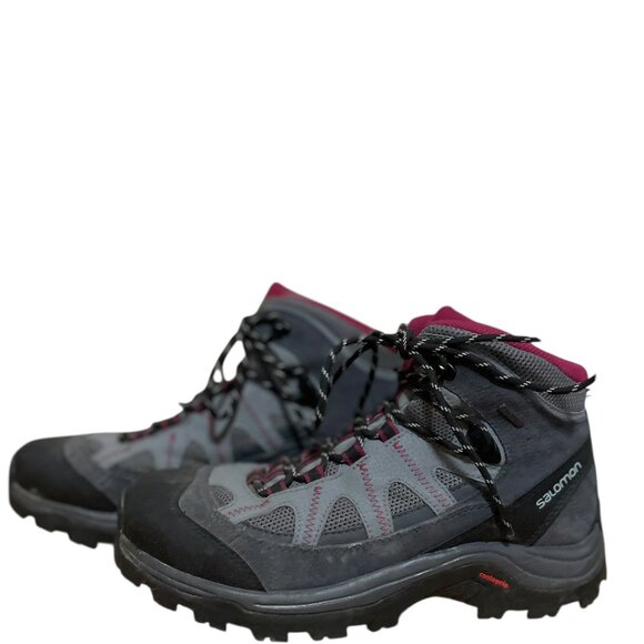 Salomon 373261 LTR GTX Gortex  Trail Hiking Gray Pink Boots Women's sz 8.5 - Picture 3 of 7